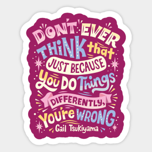 Do Things Differently Sticker